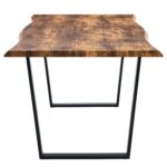 Σετ Τραπεζαρία (2+1) ArteLibre NORTHAM Καρυδί/Μαύρο Μέταλλο/Ξύλο - Image 2