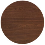 Τραπέζι Τραπεζαρίας ArteLibre QUINTON Καρυδί/Μαύρο Μέταλλο/Μοριοσανίδα 60x60x74cm - Image 2