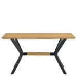 Τραπέζι Τραπεζαρίας ArteLibre ELDRIDGE Sonoma/Μαύρο Μέταλλο/Μοριοσανίδα 120x60x74cm - Image 2