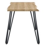 Τραπέζι Τραπεζαρίας ArteLibre BRANWELL Sonoma/Μαύρο Μέταλλο/Μοριοσανίδα 140x70x77.5cm - Image 3