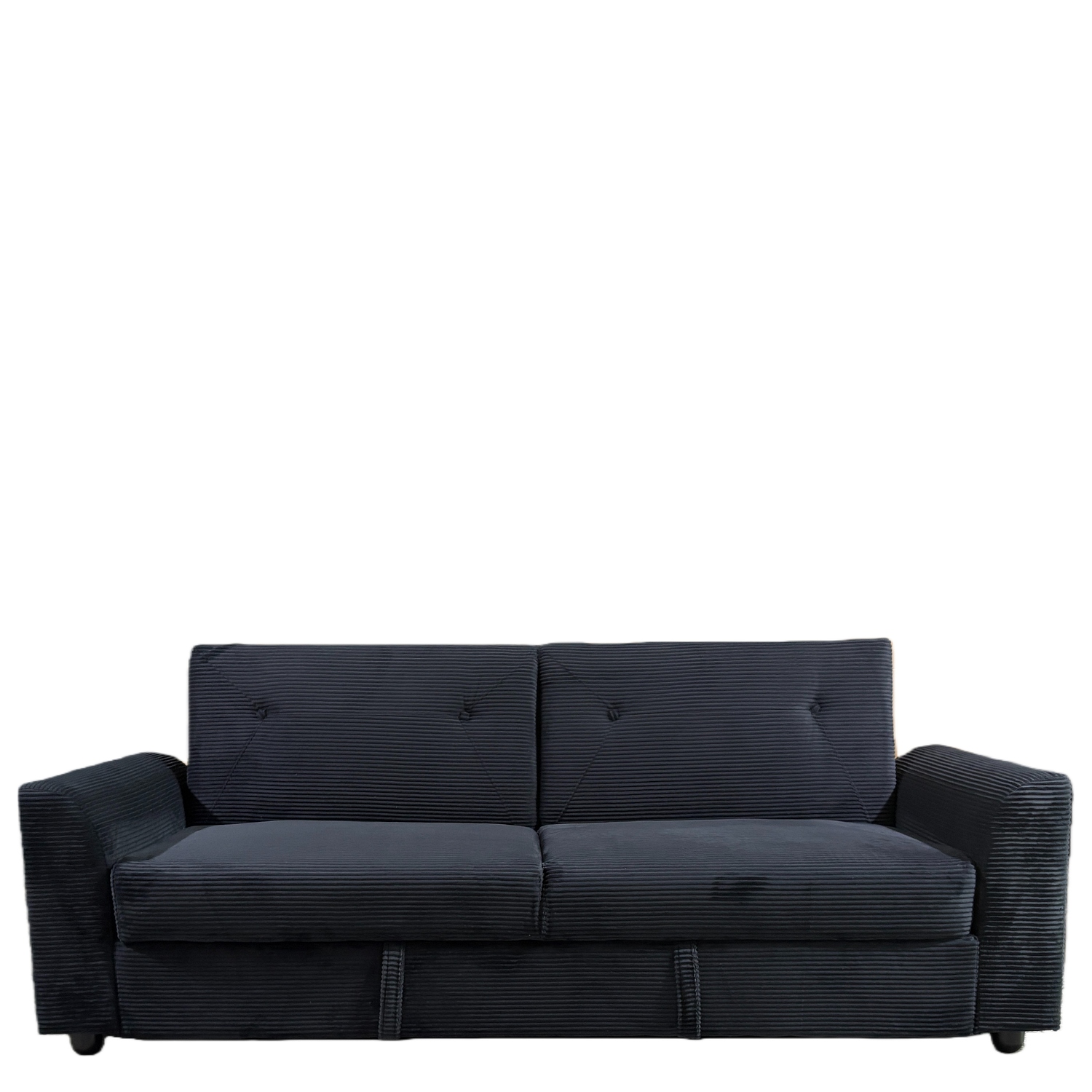 Καναπές Κρεβάτι ArteLibre VALMERO Μαύρο Ύφασμα/Ξύλο 216x85x85cm Καναπές Κρεβάτι ArteLibre VALMERO Μαύρο Ύφασμα/Ξύλο 216x85x85cm