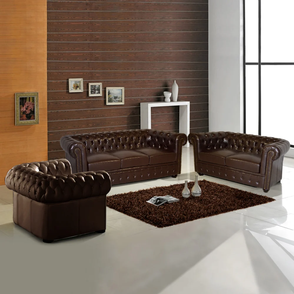 ΣΕΤ ΣΑΛΟΝΙ 2ΘΕΣΙΟ & 3ΘΕΣΙΟ & ΠΟΛΥΘΡΟΝΑ CHESTERFIELD ΣΚΟΥΡΟ ΚΑΦΕ ΣΕΤ ΣΑΛΟΝΙ 2ΘΕΣΙΟ & 3ΘΕΣΙΟ & ΠΟΛΥΘΡΟΝΑ CHESTERFIELD ΣΚΟΥΡΟ ΚΑΦΕ - Image 1