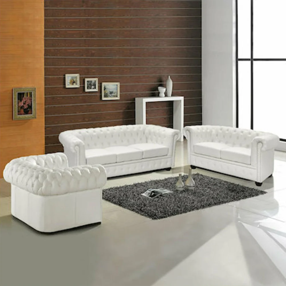 ΣΕΤ ΣΑΛΟΝΙ 2/ΘΕΣΙΟ & 3/ΘΕΣΙΟ & ΠΟΛΥΘΡΟΝΑ CHESTERFIELD ΛΕΥΚΟ ΜΑΤ ΣΕΤ ΣΑΛΟΝΙ 2/ΘΕΣΙΟ & 3/ΘΕΣΙΟ & ΠΟΛΥΘΡΟΝΑ CHESTERFIELD ΛΕΥΚΟ ΜΑΤ - Image 1