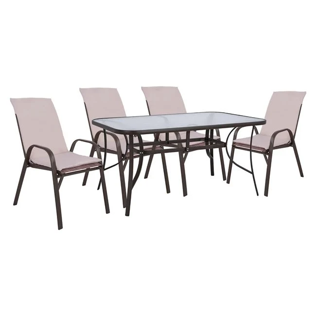 ΣΕΤ ΤΡΑΠΕΖΑΡΙΑΣ 5ΤΜΧ ΚΑΡΕΚΛΕΣ ΜΕ ΜΑΞΙΛΑΡΙ & ΤΡΑΠΕΖΙ 150X90 HM10570.02 ΚΑΦΕ ΣΕΤ ΤΡΑΠΕΖΑΡΙΑΣ 5ΤΜΧ ΚΑΡΕΚΛΕΣ ΜΕ ΜΑΞΙΛΑΡΙ & ΤΡΑΠΕΖΙ 150X90 HM10570.02 ΚΑΦΕ - Image 1