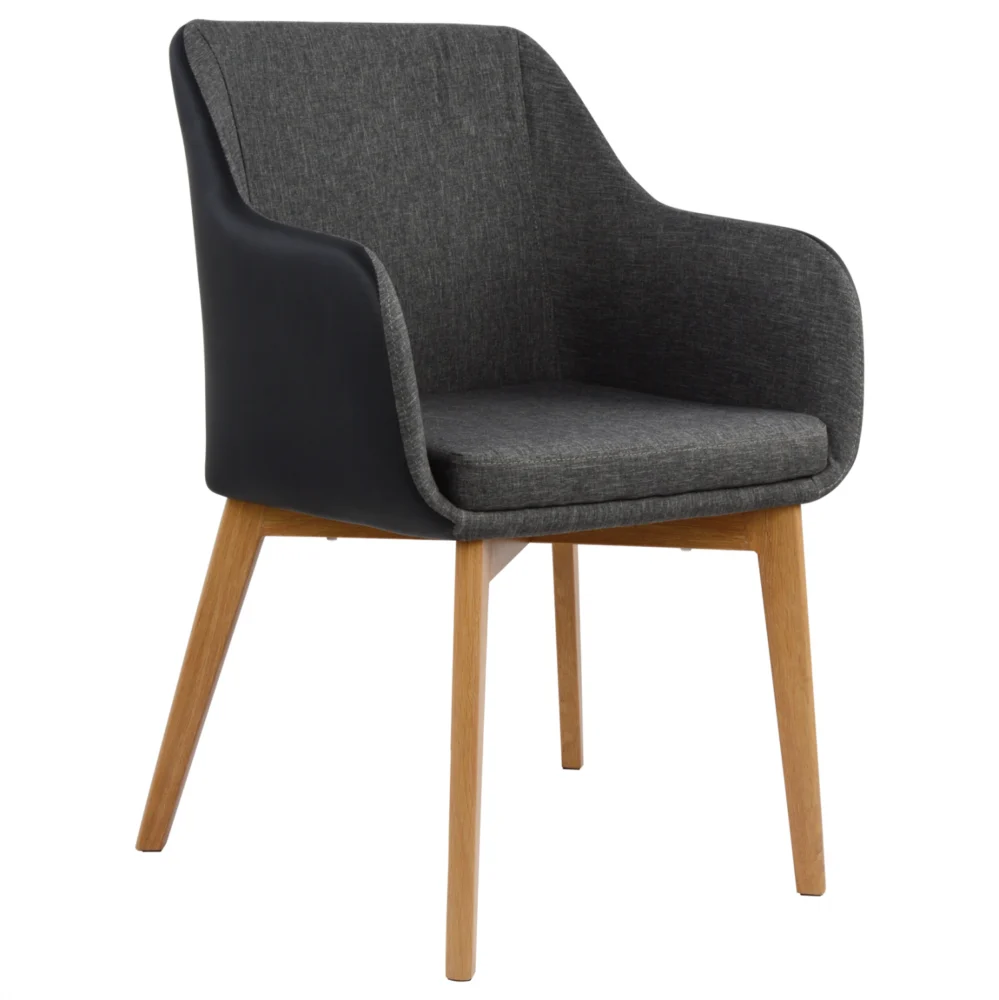 ΠΟΛΥΘΡΟΝΑΚΙ BRISTOL ΜΕ ΥΦΑΣΜΑ ΣΚΟΥΡΟ ΓΚΡΙ Κ PU ΜΑΥΡΟ HM0141.01 57x59x86Υεκ. Σετ 2 τεμαχίων - ΠΟΛΥΘΡΟΝΑΚΙ BRISTOL ΜΕ ΥΦΑΣΜΑ ΣΚΟΥΡΟ ΓΚΡΙ Κ PU ΜΑΥΡΟ HM0141.01 57x59x86Υεκ. - Image 1