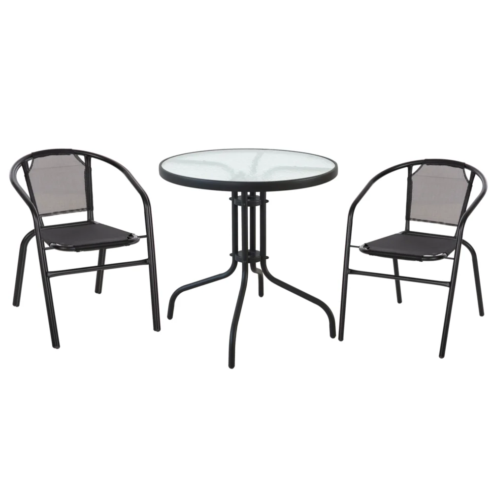 ΣΕΤ ΕΞΩΤ. ΧΩΡΟΥ 3ΤΜΧ HM10713 ΜΑΥΡΟ ΜΕΤΑΛΛΟ-ΓΥΑΛΙ ΑΣΦΑΛΕΙΑΣ-ΜΑΥΡΟ TEXTILENE ΣΕΤ ΕΞΩΤ. ΧΩΡΟΥ 3ΤΜΧ HM10713 ΜΑΥΡΟ ΜΕΤΑΛΛΟ-ΓΥΑΛΙ ΑΣΦΑΛΕΙΑΣ-ΜΑΥΡΟ TEXTILENE - Image 1