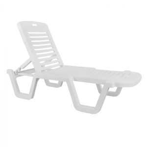 ΞΑΠΛΩΣΤΡΑ ΠΑΡΑΛΙΑΣ ΠΛΑΣΤΙΚΗ ΛΕΥΚΗ ΑΝΑΚΛΙΝΟΜΕΝΗ RELAX 70x190x36cm