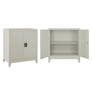 ΝΤΟΥΛΑΠΑ ΜΕΤΑΛΛΙΚΗ DURON HM11999 2-ΦΥΛΛΗ ΜΕ 2 ΑΠΟΘ.ΧΩΡΟΥΣ & ΠΟΔΙΑ-ΓΚΡΙ 90Χ40Χ100Υεκ.