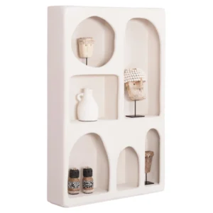 ΡΑΦΙΕΡΑ-ΚΟΜΜΟ ΣΕΙΡΑ SANTORINI HM18059 MDF ΣΕ ΥΠΟΛΕΥΚΟ 80x18x120Υεκ.