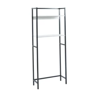 ΕΠΙΠΛΟ ΠΛΥΝΤΗΡΙΟΥ-ΡΑΦΙΕΡΑ HYGI HM18072.02 ΜΕΤΑΛΛΟ ΜΑΥΡΟ-MDF ΛΕΥΚΟ 64x25x156Υεκ.