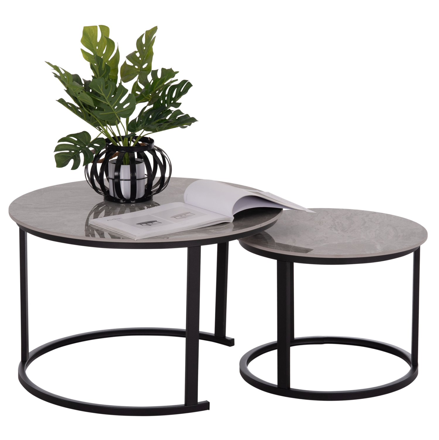 ΤΡΑΠΕΖΙ ΣΑΛΟΝΙΟΥ 2ΤΜΧ TALOS ΚΕΡΑΜΙΚΟ TOP ΜΕ ΟΨΗ ΓΚΡΙ ΜΑΡΜΑΡΟΥ HM18140.04 Φ70+Φ50 ΤΡΑΠΕΖΙ ΣΑΛΟΝΙΟΥ 2ΤΜΧ TALOS ΚΕΡΑΜΙΚΟ TOP ΜΕ ΟΨΗ ΓΚΡΙ ΜΑΡΜΑΡΟΥ HM18140.04 Φ70+Φ50 - Image 1