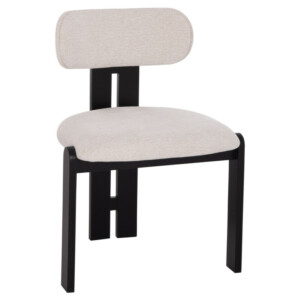 Σετ 2 τεμαχίων - ΚΑΡΕΚΛΑ ΤΡΑΠΕΖΑΡΙΑΣ KARVO HM18252.02 ΕΚΡΟΥ ΥΦΑΣΜΑ--ΞΥΛΟ ΣΕ ΜΑΥΡΟ 57x50x78,5Υεκ.