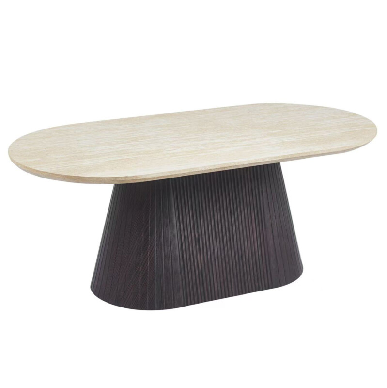 ΤΡΑΠΕΖΙ ΣΑΛΟΝΙΟΥ ΟΒΑΛ CATER HM18321 ΚΕΡΑΜΙΚΟ TOP ΟΨΗ ΤΡΑΒΕΡΤΙΝΑΣ-MDF ΒΑΣΗ 124x63x39Υεκ ΤΡΑΠΕΖΙ ΣΑΛΟΝΙΟΥ ΟΒΑΛ CATER HM18321 ΚΕΡΑΜΙΚΟ TOP ΟΨΗ ΤΡΑΒΕΡΤΙΝΑΣ-MDF ΒΑΣΗ 120x60x46Υεκ - Image 1