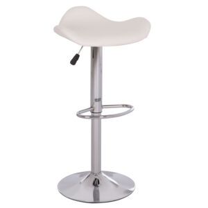 Σετ 2 τεμαχίων - ΣΚΑΜΠO ΜΠΑΡ ΠΕΡΙΣΤΡΕΦΟΜΕΝΟ GANNA HM201.22 ΜΕ ΑΜΟΡΤΙΣΕΡ-ΛΕΥΚΟ PU 44x42x87Υεκ.