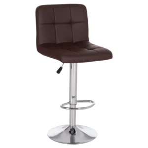 Σετ 2 τεμαχίων - ΣΚΑΜΠΟ ΜΠΑΡ ΠΕΡΙΣΤΡΕΦΟΜΕΝΟ DIANA HM202.23 ΚΑΦΕ PU--ΜΕΤΑΛΛΟ ΧΡΩΜΙΟ 44x52x109Υεκ.