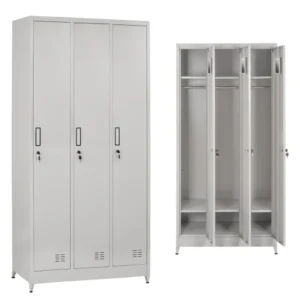 ΜΕΤΑΛΛΙΚΟΣ ΤΡΙΠΛΟΣ ΦΟΡΙΑΜΟΣ ΜΕ ΚΛΕΙΔΑΡΙΕΣ & ΠΟΔΙΑ ALTONA HM21103 ΓΚΡΙ 90x45x195Υεκ.