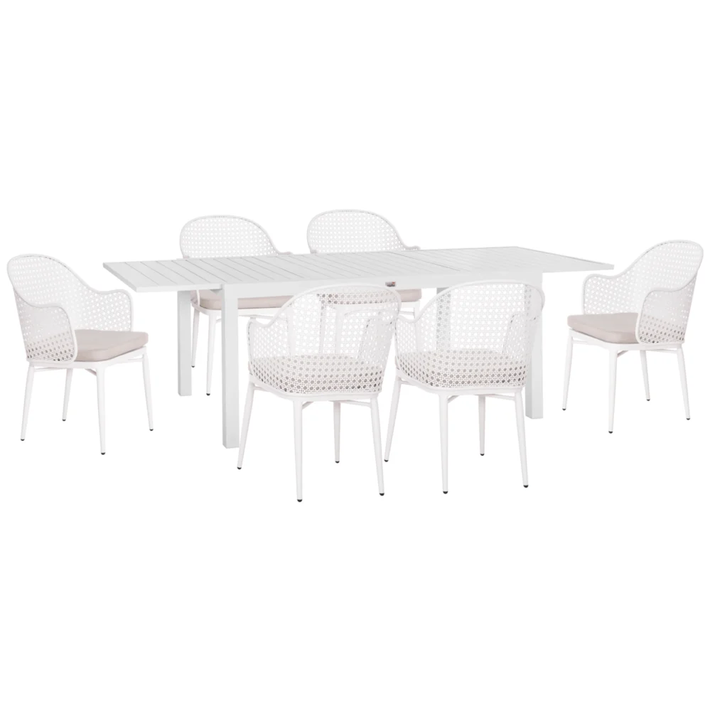 ΣΕΤ ΤΡΑΠΕΖΑΡΙΑΣ ΕΞ.ΧΩΡΟΥ KRUM HM21131.04 ΤΡΑΠΕΖΙ ΜΕ 6 ΠΟΛΥΘΡΟΝΕΣ--ΛΕΥΚΟ ΑΛΟΥΜΙΝΙΟ ΣΕΤ ΤΡΑΠΕΖΑΡΙΑΣ ΕΞ.ΧΩΡΟΥ KRUM HM21147 ΤΡΑΠΕΖΙ ΜΕ 6 ΠΟΛΥΘΡΟΝΕΣ--ΛΕΥΚΟ ΑΛΟΥΜΙΝΙΟ - Image 1