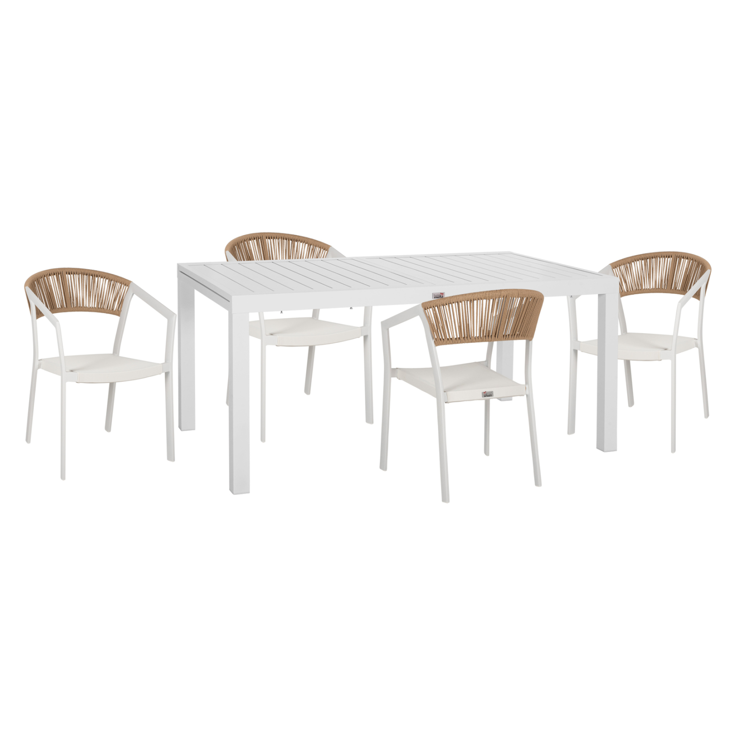 ΣΕΤ ΤΡΑΠΕΖΑΡΙΑΣ ΕΞ.ΧΩΡΟΥ 5ΤΜΧ KRUM HM21162 ΛΕΥΚΟ ΑΛΟΥΜΙΝΙΟ-P.E.RATTAN-TEXTILENE ΣΕΤ ΤΡΑΠΕΖΑΡΙΑΣ ΕΞ.ΧΩΡΟΥ 5ΤΜΧ KRUM HM21162 ΛΕΥΚΟ ΑΛΟΥΜΙΝΙΟ-P.E.RATTAN-TEXTILENE - Image 1