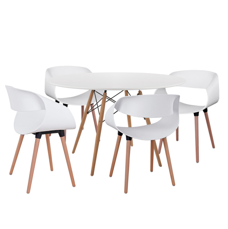 ΣΕΤ ΤΡΑΠΕΖΑΡΙΑΣ 5ΤΜΧ MAGGIE HM21186 MDF TOP & ΠΟΛΥΠΡΟΠΥΛΕΝΙΟ ΣΕ ΛΕΥΚΟ ΧΡΩΜΑ ΣΕΤ ΤΡΑΠΕΖΑΡΙΑΣ 5ΤΜΧ MAGGIE HM21186 MDF TOP & ΠΟΛΥΠΡΟΠΥΛΕΝΙΟ ΣΕ ΛΕΥΚΟ ΧΡΩΜΑ - Image 1