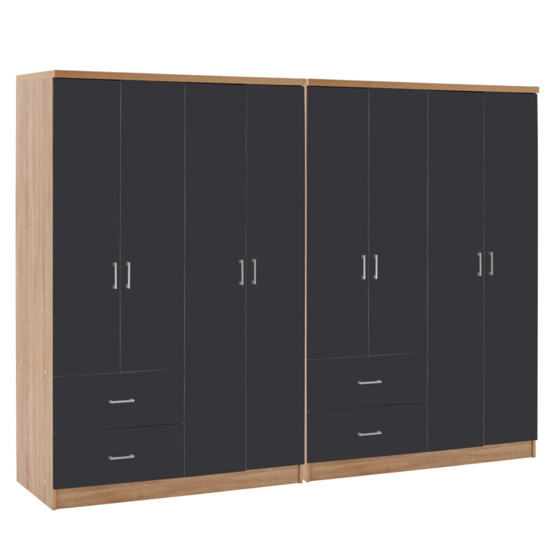 ΝΤΟΥΛΑΠΑ 8ΦΥΛΛΗ BRIANA HM21237.01 ΜΕΛΑΜΙΝΗ SONAMA & ΣΚΟΥΡΟ ΓΚΡΙ 241x42 ΝΤΟΥΛΑΠΑ 8ΦΥΛΛΗ BRIANA HM21237.01 ΜΕΛΑΜΙΝΗ SONAMA & ΣΚΟΥΡΟ ΓΚΡΙ 241x42,5Χ180,5Υεκ. - Image 1