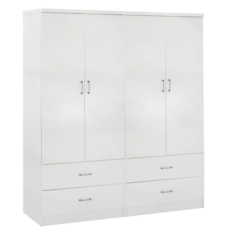 ΝΤΟΥΛΑΠΑ 4ΦΥΛΛΗ REINA ME 4 ΣΥΡΤΑΡΙΑ HM21258 ΜΕΛΑΜΙΝΗ ΣΕ ΛΕΥΚΟ 160x42,5x180,5Υεκ