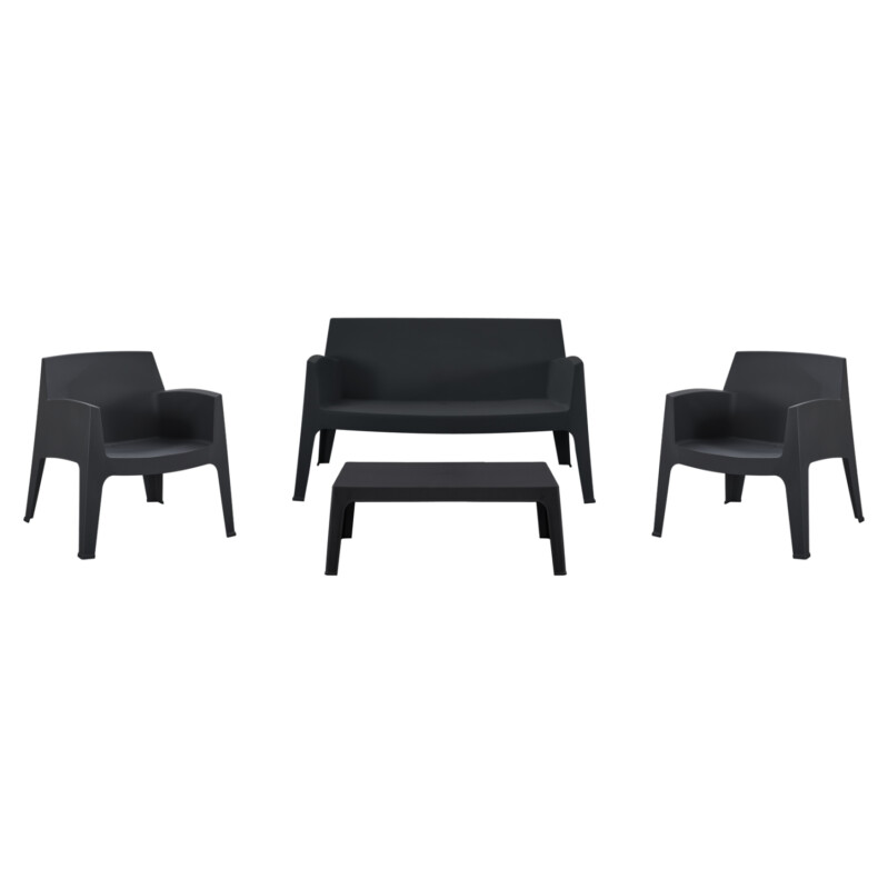 ΣΕΤ LOUNGE 4ΤΜΧ SLEEK HM21275.02 ΜΑΥΡΟ ΠΟΛΥΠΡΟΠΥΛΕΝΙΟ