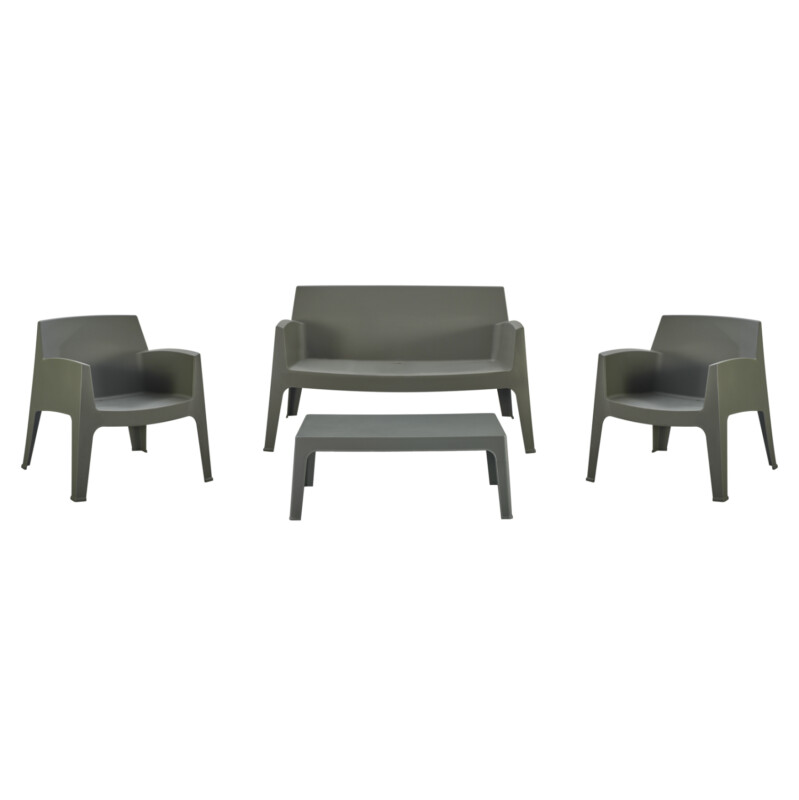 ΣΕΤ LOUNGE 4ΤΜΧ SLEEK HM21275.05 DARK OLIVE GREEN ΠΟΛΥΠΡΟΠΥΛΕΝΙΟ