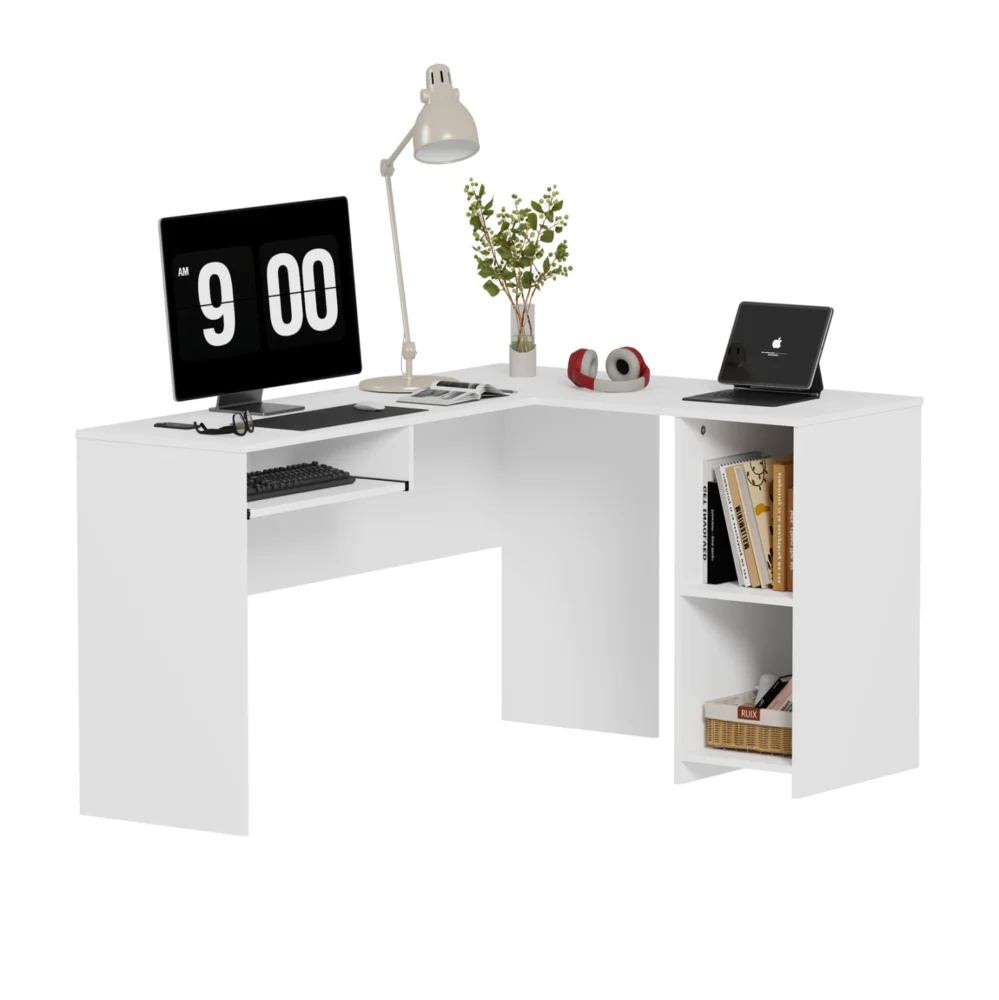 ΓΩΝΙΑΚΟ ΓΡΑΦΕΙΟ SHIG HM2135.03 MDF ΣΕ ΛΕΥΚΟ 140x120x75Υεκ ΓΩΝΙΑΚΟ ΓΡΑΦΕΙΟ SHIG HM2135.03 MDF ΣΕ ΛΕΥΚΟ 140x120x75Υεκ - Image 1