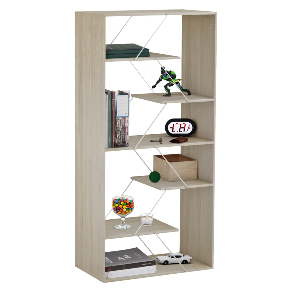 ΒΙΒΛΙΟΘΗΚΗ TARS HM2240.11 SONAMA ΜΕΛΑΜΙΝΗ-ΛΕΥΚΕΣ ΜΕΤΑΛΛΙΚΕΣ ΒΕΡΓΕΣ 84x24x157Υεκ. ΒΙΒΛΙΟΘΗΚΗ TARS HM2240.11 SONAMA ΜΕΛΑΜΙΝΗ-ΛΕΥΚΕΣ ΜΕΤΑΛΛΙΚΕΣ ΒΕΡΓΕΣ 84x24x157Υεκ. - Image 1