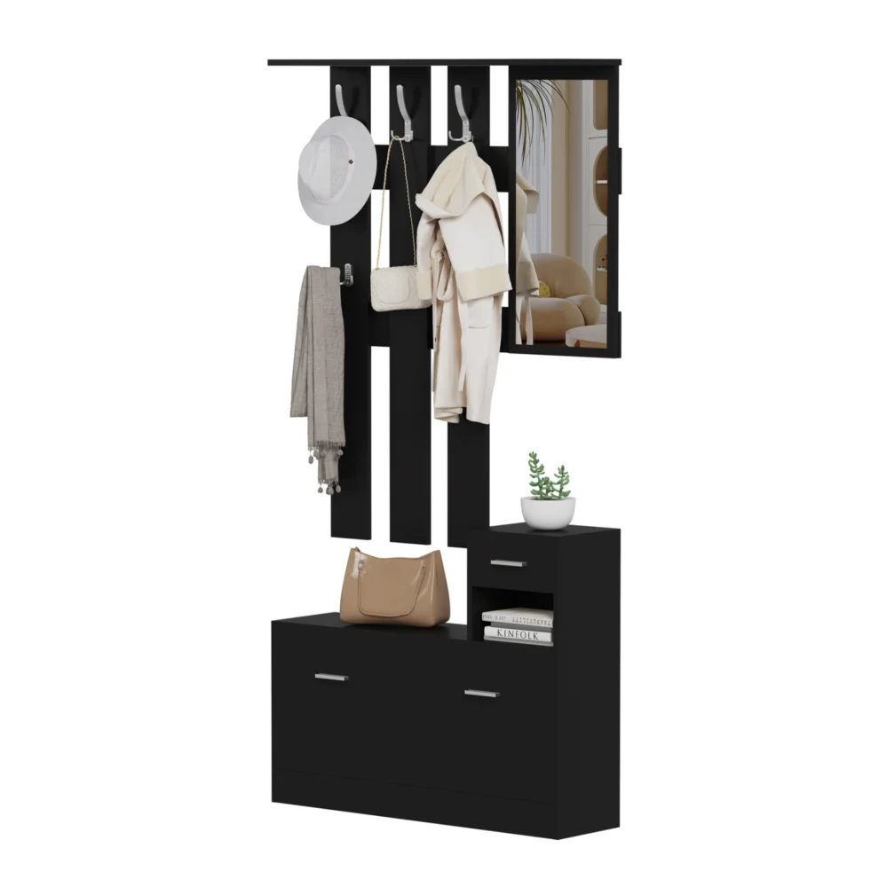 ΕΠΙΠΛΟ ΕΙΣΟΔΟΥ ΜΕ ΚΑΘΡΕΦΤΗ GORN HM2473.02 ΜΕΛΑΜΙΝΗ ΣΕ WENGE 90x24x190Υεκ ΕΠΙΠΛΟ ΕΙΣΟΔΟΥ ΜΕ ΚΑΘΡΕΦΤΗ GORN HM2473.02 ΜΕΛΑΜΙΝΗ ΣΕ WENGE 90x24x190Υεκ - Image 1