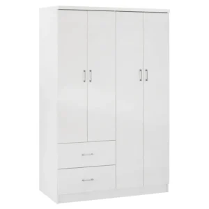 ΝΤΟΥΛΑΠΑ 4ΦΥΛΛΗ ME 2 ΣΥΡΤΑΡΙΑ BLAKELY HM339.05 ΛΕΥΚΗ 120Χ42,5Χ180,5 εκ.