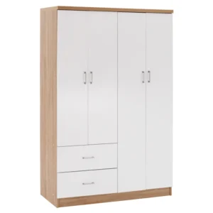 ΝΤΟΥΛΑΠΑ 4ΦΥΛΛΗ ME 2 ΣΥΡΤΑΡΙΑ BLAKELY HM339.06 SONAMA ΛΕΥΚΗ 120Χ42,5Χ180,5 εκ.