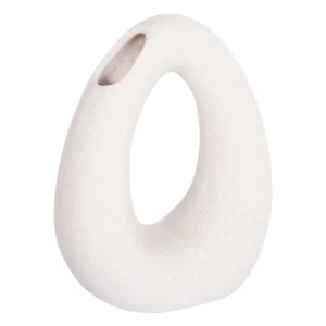 ΕΠΙΤΡΑΠΕΖΙΟ ΚΕΡΑΜΙΚΟ ΔΙΑΚΟΣΜΗΤΙΚΟ ELLIPTO HM4644.01 ΥΠΟΛΕΥΚΟ ΚΡΥΣΤΑΛΛΙΚΟ 16,5x9x20Υεκ