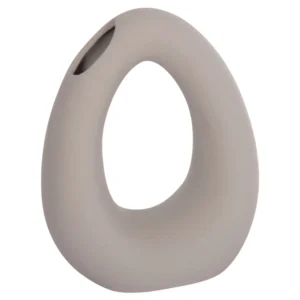 ΕΠΙΤΡΑΠΕΖΙΟ ΚΕΡΑΜΙΚΟ ΔΙΑΚΟΣΜΗΤΙΚΟ ELLIPTO HM4644.03 ΓΚΡΙ ΜΑΤ 16,5x9x20Υεκ