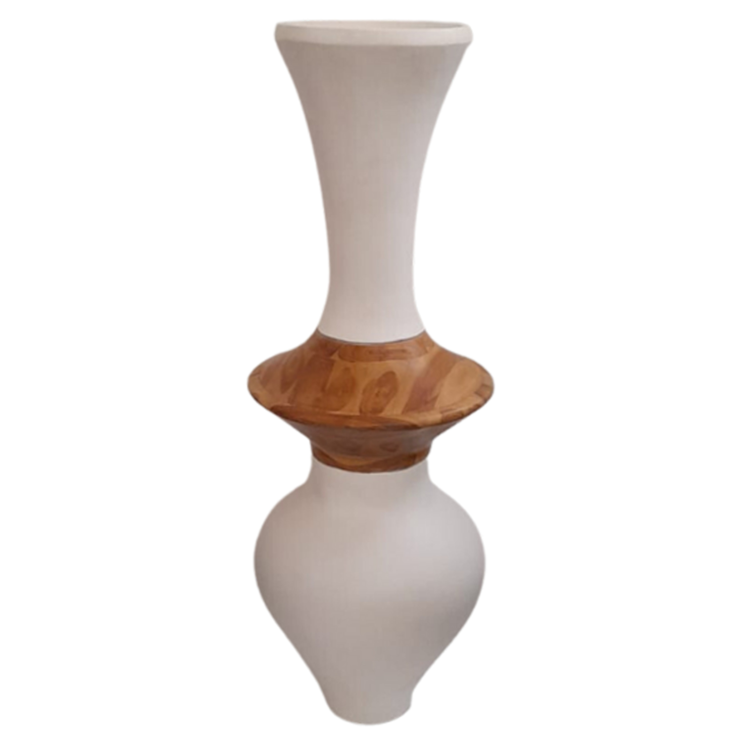 ΔΙΑΚΟΣΜΗΤΙΚΟ ΒΑΖΟ ΔΑΠΕΔΟΥ NEBULA HM4660.02S FIBER CEMENT ΛΕΥΚΟ--ΞΥΛΟ ΤΕΑΚ Φ45x120Υεκ ΔΙΑΚΟΣΜΗΤΙΚΟ ΒΑΖΟ ΔΑΠΕΔΟΥ NEBULA HM4660.02S FIBER CEMENT ΛΕΥΚΟ--ΞΥΛΟ ΤΕΑΚ Φ45x115Υεκ - Image 1