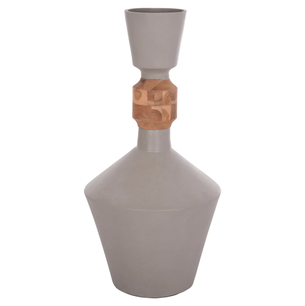 ΔΙΑΚΟΣΜΗΤΙΚΟ ΒΑΖΟ ΔΑΠΕΔΟΥ NEBULA HM4661.03 FIBER CEMENT ΓΚΡΙ--ΞΥΛΟ ΤΕΑΚ Φ60x115Υεκ. ΔΙΑΚΟΣΜΗΤΙΚΟ ΒΑΖΟ ΔΑΠΕΔΟΥ NEBULA HM4661.03 FIBER CEMENT ΓΚΡΙ--ΞΥΛΟ ΤΕΑΚ Φ60x115Υεκ. - Image 1