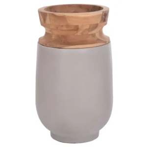ΔΙΑΚΟΣΜΗΤΙΚΟ ΒΑΖΟ ΔΑΠΕΔΟΥ LINTER HM4662.03S FIBER CEMENT ΓΚΡΙ--ΞΥΛΟ ΤΕΑΚ Φ34x60Υεκ.