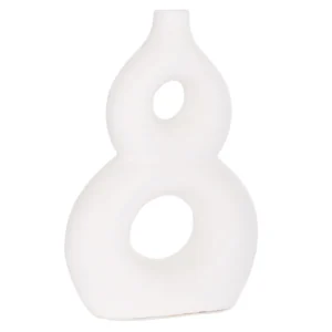 ΕΠΙΤΡΑΠΕΖΙΟ ΔΙΑΚΟΣΜΗΤΙΚΟ ΒΑΖΟ FIORIN HM4666.02S ΤΕΡΑΚΟΤΑ ΣΕ ΛΕΥΚΟ--21x7.5x31Υεκ.