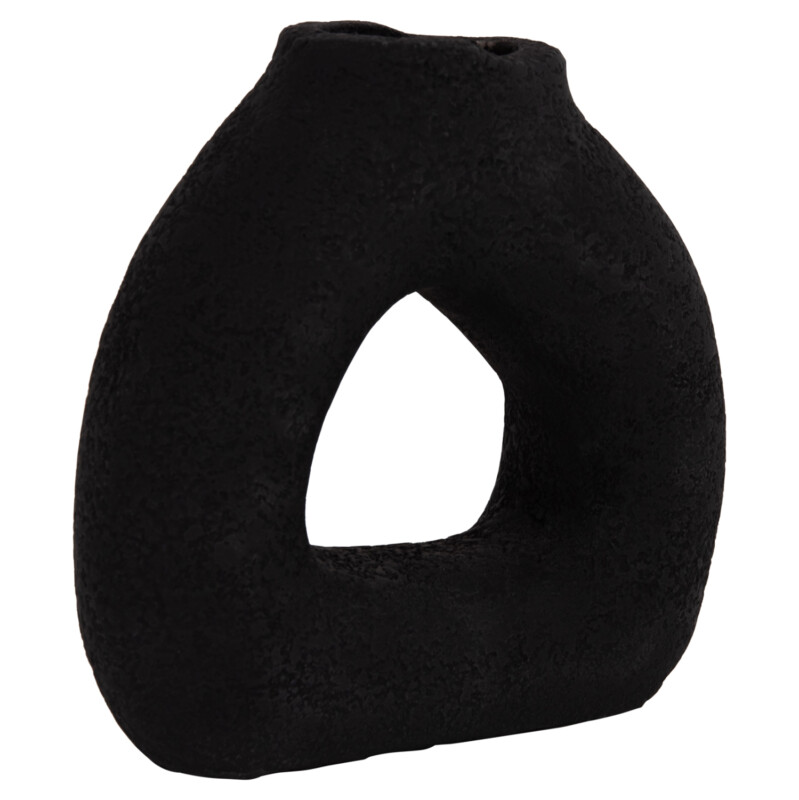 ΕΠΙΤΡΑΠΕΖΙΟ ΔΙΑΚΟΣΜΗΤΙΚΟ ΒΑΖΟ DECANT HM4667.01S ΤΕΡΑΚΟΤΑ ΣΕ ΜΑΥΡΟ--17.5x6.5x17Υεκ.