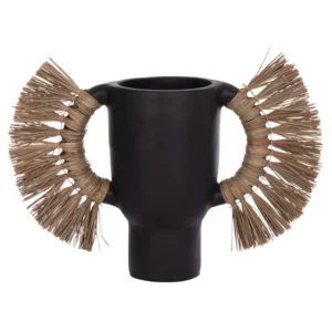 ΕΠΙΤΡΑΠΕΖΙΟ ΔΙΑΚΟΣΜΗΤΙΚΟ ΒΑΖΟ ALICA HM4668.01L ΜΑΥΡΗ ΤΕΡΑΚΟΤΑ & GRASS--64x22x38Υεκ