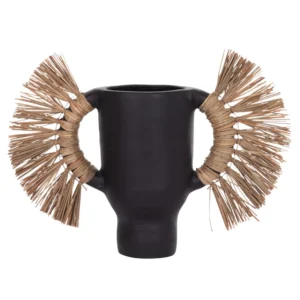 ΕΠΙΤΡΑΠΕΖΙΟ ΔΙΑΚΟΣΜΗΤΙΚΟ ΒΑΖΟ ALICA HM4668.01S ΜΑΥΡΗ ΤΕΡΑΚΟΤΑ & GRASS--55x19x34Υεκ