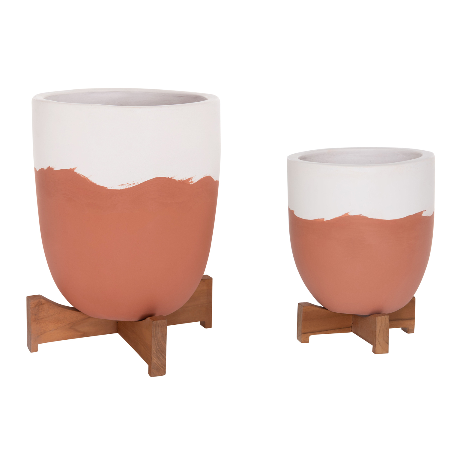 ΓΛΑΣΤΡΕΣ ΣΕΤ 2ΤΜΧ SEON HM4686.08 TERRACOTTA ΣΕ ΛΕΥΚΟ & ΤΕΡΑΚΟΤΑ--TEAK ΒΑΣΗ ΓΛΑΣΤΡΕΣ ΣΕΤ 2ΤΜΧ SEON HM4686.08 TERRACOTTA ΣΕ ΛΕΥΚΟ & ΤΕΡΑΚΟΤΑ--TEAK ΒΑΣΗ - Image 1