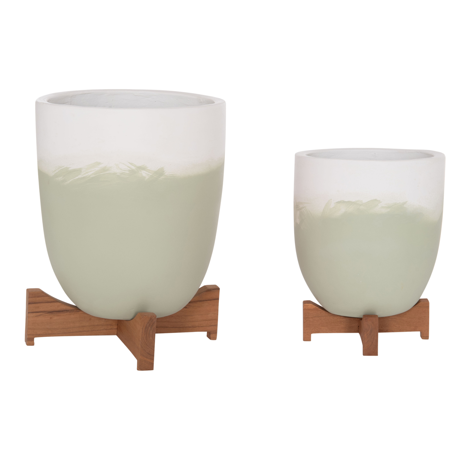 ΓΛΑΣΤΡΕΣ ΣΕΤ 2ΤΜΧ SEON HM4686.09 TERRACOTTA ΣΕ ΛΕΥΚΟ & ΠΡΑΣΙΝΟ--TEAK ΒΑΣΗ ΓΛΑΣΤΡΕΣ ΣΕΤ 2ΤΜΧ SEON HM4686.09 TERRACOTTA ΣΕ ΛΕΥΚΟ & ΠΡΑΣΙΝΟ--TEAK ΒΑΣΗ - Image 1