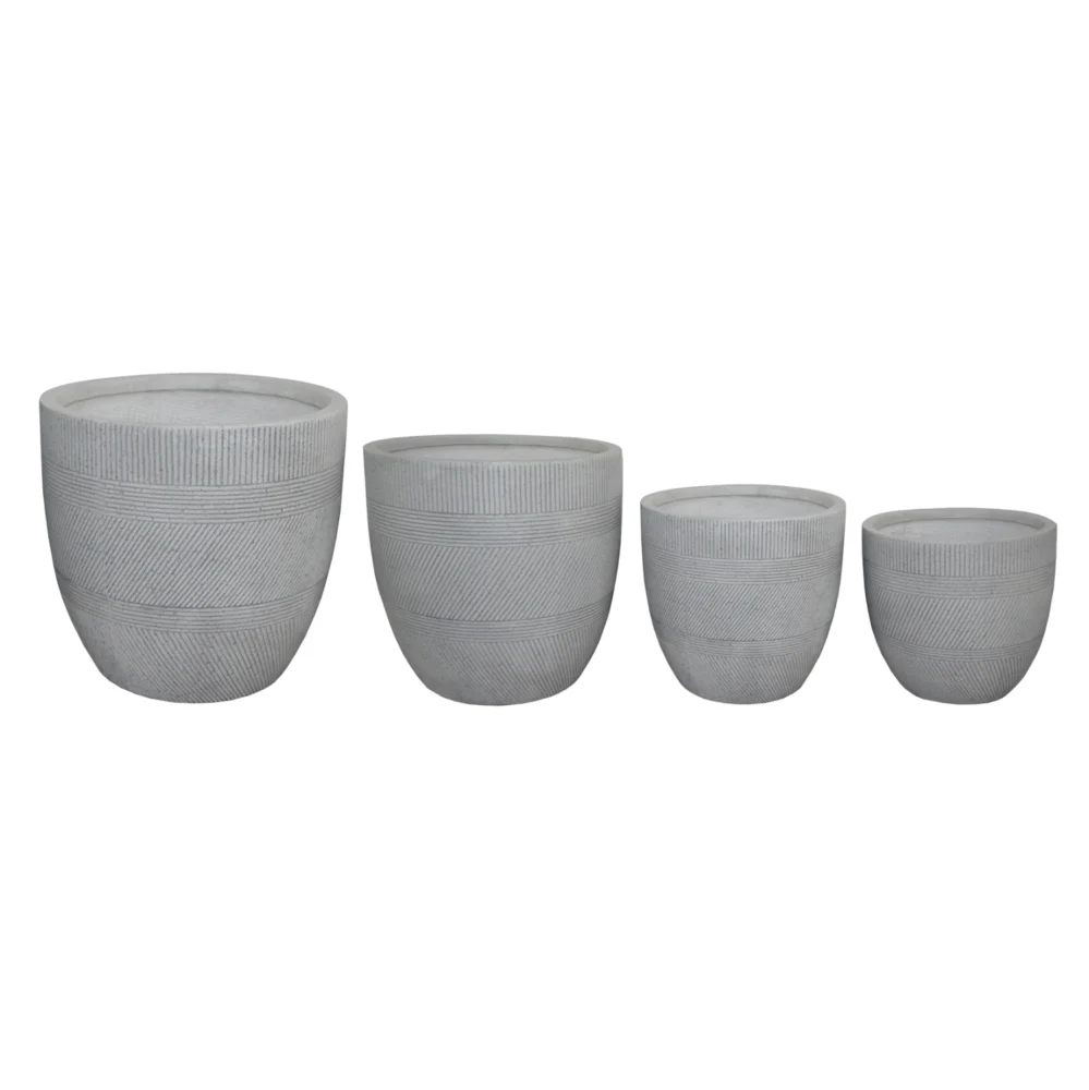 ΣΕΤ 4ΤΜΧ ΓΛΑΣΤΡΕΣ ΣΤΡΟΓΓΥΛΕΣ ΣΕΙΡΑ GARDENER HM4719 FIBERCLAY-ΧΡΩΜΑ CEMENT Φ44x43Υεκ ΣΕΤ 4ΤΜΧ ΓΛΑΣΤΡΕΣ ΣΤΡΟΓΓΥΛΕΣ ΣΕΙΡΑ GARDENER HM4719 FIBERCLAY-ΧΡΩΜΑ CEMENT Φ44x43Υεκ - Image 1