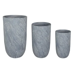 ΣΕΤ 3ΤΜΧ ΓΛΑΣΤΡΕΣ ΚΥΛΙΝΔΡΟΙ ΣΕΙΡΑ GARDENER HM4720 FIBERCLAY-ΧΡΩΜΑ CEMENT Φ44x79Υεκ