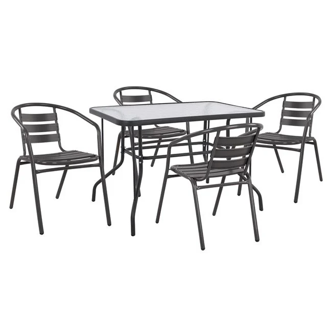 ΣΕΤ 5ΤΜΧ ΜΕ ΤΡΑΠΕΖΙ ADAM 110Χ60Χ71Υ & ΠΟΛΥΘΡΟΝΕΣ LAURA ΓΚΡΙ ΧΡΩΜΑ HM10472 ΣΕΤ 5ΤΜΧ ΜΕ ΤΡΑΠΕΖΙ ADAM 110Χ60Χ71Υ & ΠΟΛΥΘΡΟΝΕΣ LAURA ΓΚΡΙ ΧΡΩΜΑ HM10472 - Image 1