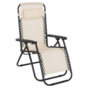 Σετ 2 τεμαχίων - ΠΟΛΥΘΡΟΝΑ RELAX COMPANION HM5095.12 ΜΠΕΖ TEXTILENE-ΜΑΥΡΟ ΜΕΤΑΛΛΟ 67x145x110Υεκ.