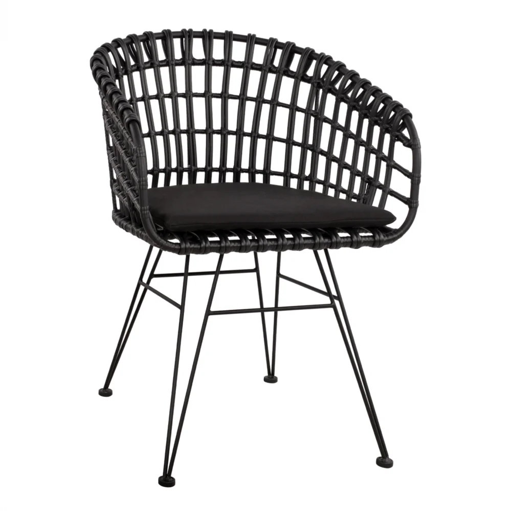 ΠΟΛΥΘΡΟΝΑ ΤΥΠΟΥ ΦΩΛΙΑ ΜΕΤΑΛΛΙΚΗ ALLEGRA HM5456.02 ΜΕ WICKER ΜΑΥΡΟ 59Χ56 ΠΟΛΥΘΡΟΝΑ ΤΥΠΟΥ ΦΩΛΙΑ ΜΕΤΑΛΛΙΚΗ ALLEGRA HM5456.02 ΜΕ WICKER ΜΑΥΡΟ 59Χ56,5Χ83Υ εκ. - Image 1