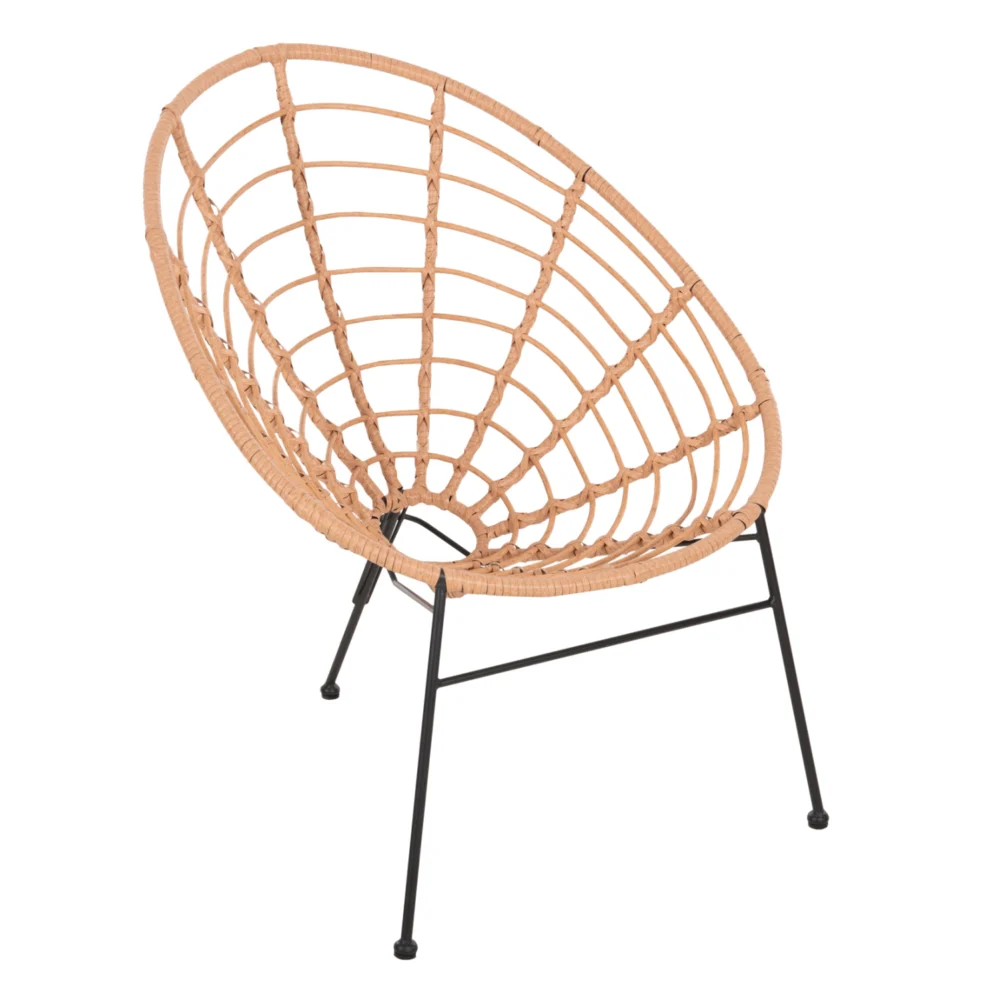 ΠΟΛΥΘΡΟΝΑ ΤΥΠΟΥ ΦΩΛΙΑ ΜΕΤΑΛΛΙΚΗ ALLEGRA HM5458.11 ΜΕ WICKER ΜΠΕΖ 73x78x88Υεκ. ΠΟΛΥΘΡΟΝΑ ΤΥΠΟΥ ΦΩΛΙΑ ΜΕΤΑΛΛΙΚΗ ALLEGRA HM5458.11 ΜΕ WICKER ΜΠΕΖ 73x78x88Υεκ. - Image 1