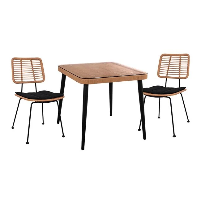 ΣΕΤ 3ΤΜΧ ALLEGRA WICKER ΜΕ ΤΡΑΠΕΖΙ 80X80Χ78Υ ΜΠΕΖ & ΜΑΥΡΟ ΧΡΩΜΑ HM10485 ΣΕΤ 3ΤΜΧ ALLEGRA WICKER ΜΕ ΤΡΑΠΕΖΙ 80X80Χ78Υ ΜΠΕΖ & ΜΑΥΡΟ ΧΡΩΜΑ HM10485 - Image 1